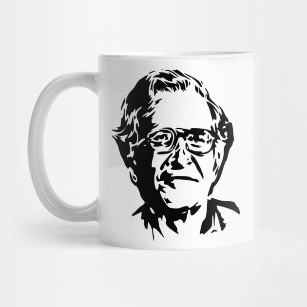 Noam Chomsky stencil by bumblethebee